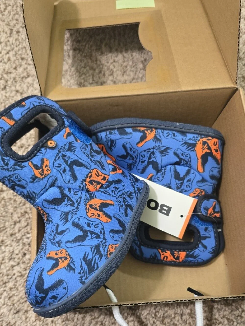 Bogs Kids Blue Dinosaur Pattern Rain Boots NWT